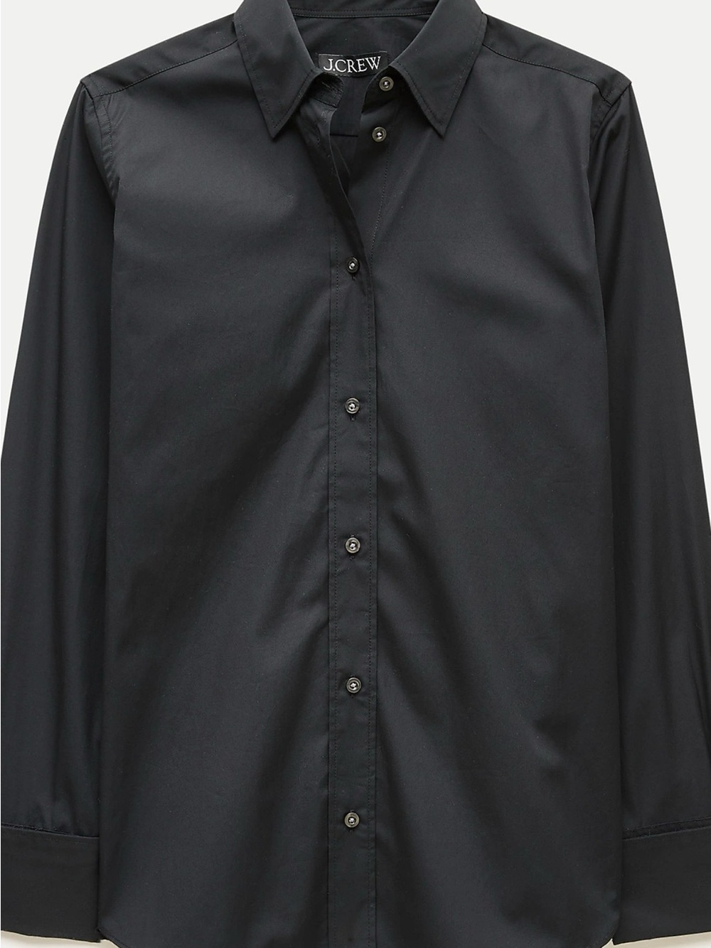 J. Crew Jules classic-fit Black Button-up Women's Shirt in Greenwich Poplin